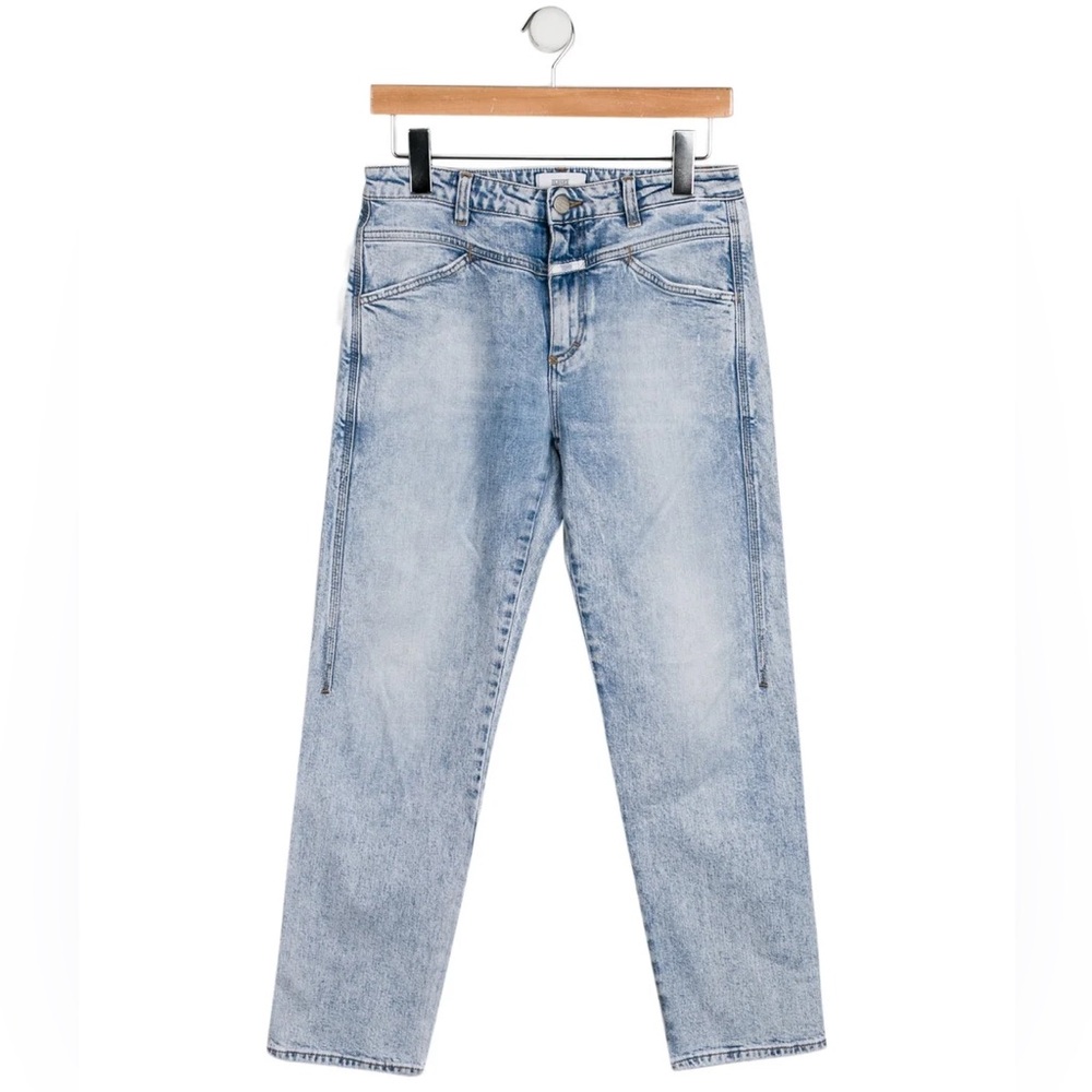 Closed Cropped X Light Wash Straight Jeans Organic Cotton Made in Italy size 27✨